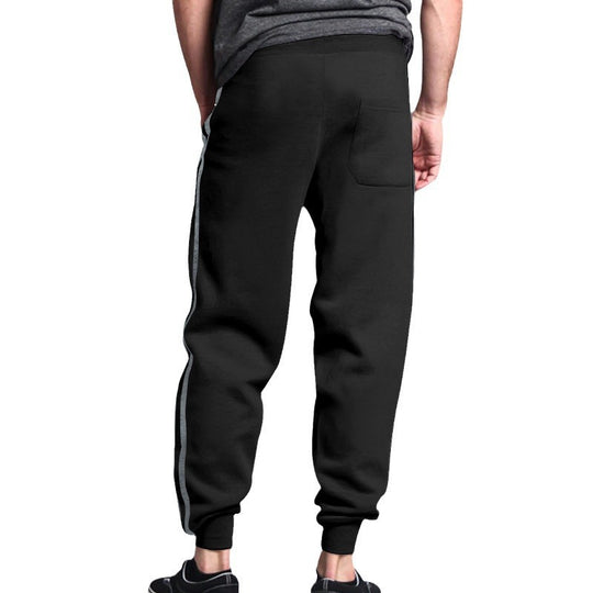 Herren sportliche Jogginghose mit seitlichen Kontraststreifen und elastischem Bund R&B