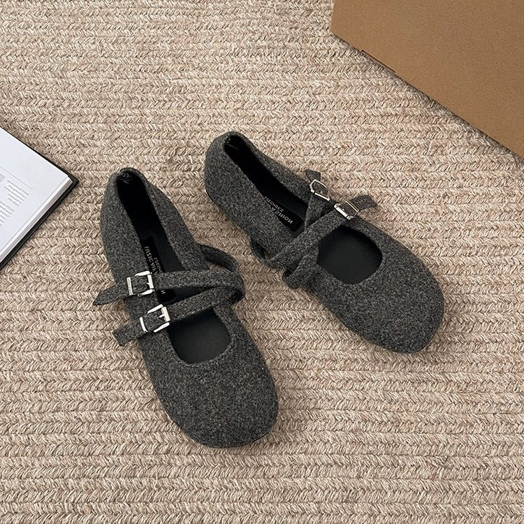 Damen Komfortable Ballerinas mit modischem Riemchenverschluss R&B
