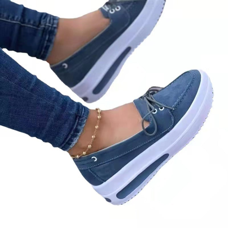 Damen Modische Sneaker mit Plateau-Sohle