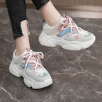 Damen Sportliche Chunky Sneakers mit atmungsaktiver Mesh-Oberfläche und stabiler Sohle R&B