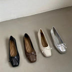 Damen Ballerinas mit dekorativem Schleifen-Design und bequemem Fußbett EB