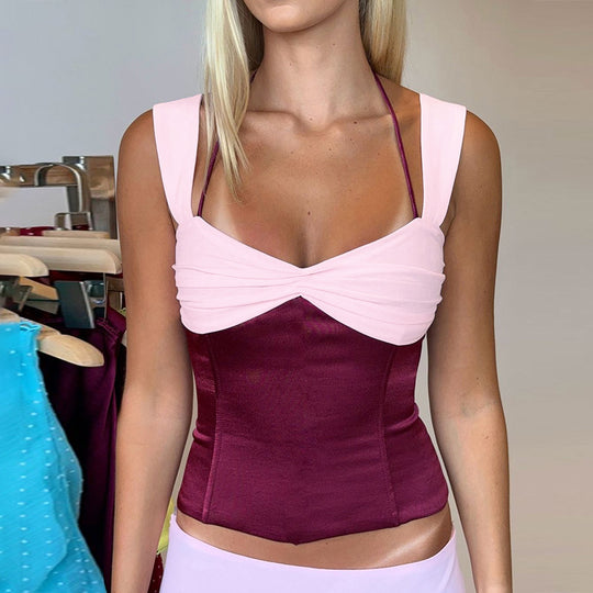 Damen Crop-Top mit schulterfreiem Design und raffinierten Rüschendetails R&B