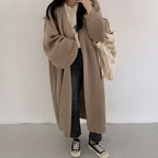 Damen Offene Strickjacke mit lässigem Schnitt und grober Maschenstruktur R&B