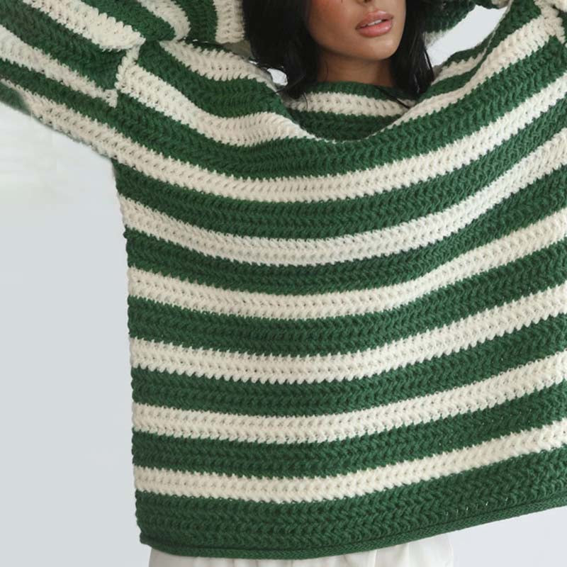 R&B | Gestreifter Strickpullover Mit Sanften Farben