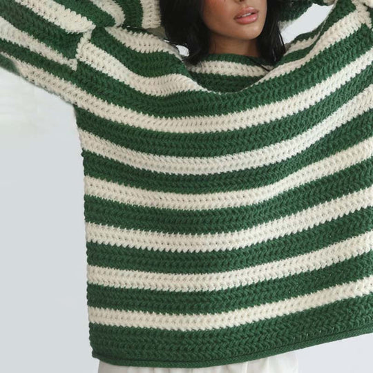 R&B | Gestreifter Strickpullover Mit Sanften Farben