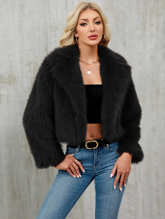 Damen Eleganter Kunstfellbolero R&B