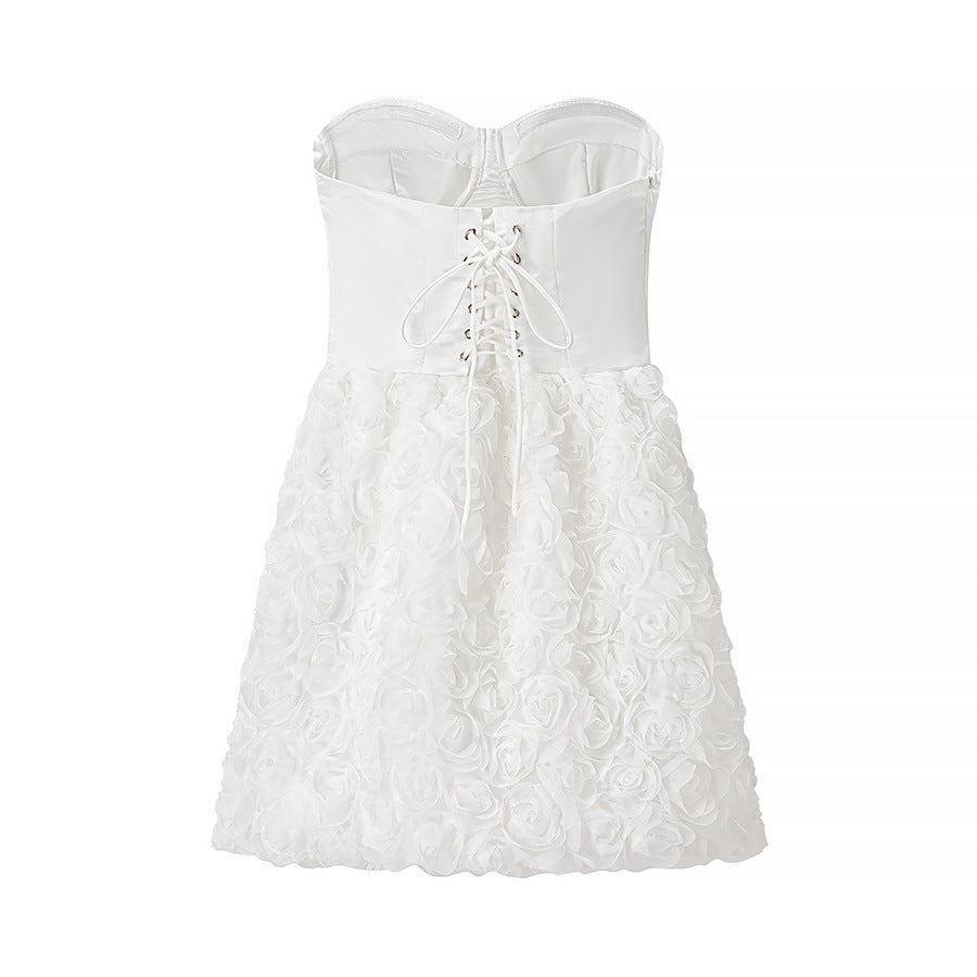 Damen Cocktailkleid mit Rüschen und tailliertem Schnitt R&B