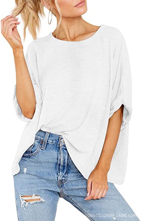 Damen lässiges Oversized T-Shirt R&B