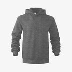 Herren nan Kapuzenpullover im Stricklook mit Zopfmuster und geripptem Saum R&B