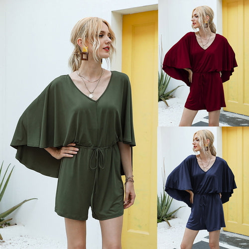Damen Jumpsuit mit oversize Schnitt und verstellbarem Taillenzug R&B
