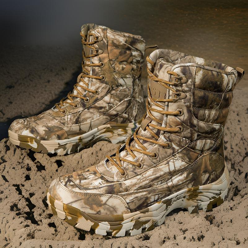 Herren Camouflage Outdoor-Stiefel mit verstärktem Knöchelschutz R&B