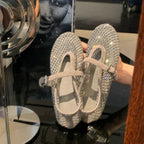 Damen Glamouröse Mules mit funkelndem Strass-Design R&B