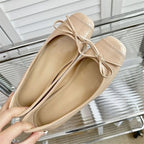 Damen elegante Ballerinas mit zierlichem Schleifenakzent R&B