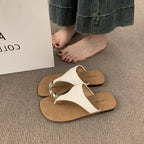 Damen Zehentrenner-Sandalen mit modischen Riemen und komfortablem Fußbett R&B