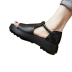Damen Offene Sandalen mit verstellbarem Riemen und komfortabler Sohle R&B