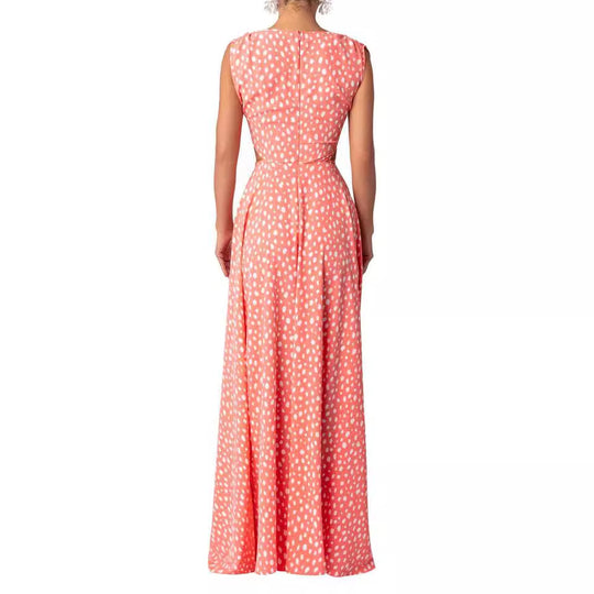 Damen Maxi-Punktkleid mit raffiniertem Schnitt und eleganten Details R&B