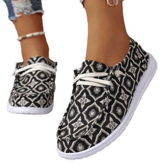 Damen Freizeit-Sneaker mit floralem Design und atmungsaktiver Oberfläche R&B
