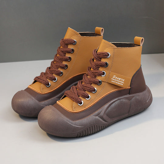 Damen trendige High-Top Sneakers mit rutschfester Sohle und atmungsaktivem Obermaterial R&B