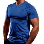 Herren Atmungsaktives Fitness-T-Shirt aus leichtem Stoff mit körperbetontem Schnitt R&B