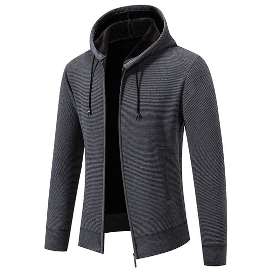 Herren moderne Kapuzenjacke mit strukturiertem Design und praktischen Taschen R&B