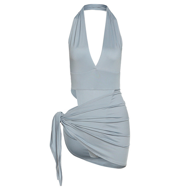 Damen Badeanzug mit tiefem V-Ausschnitt und trendigem Cut-Out R&B