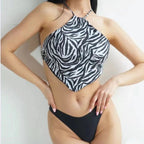 Damen Triangel-Bikini mit modischem Halterneck und eleganter Schnürung R&B