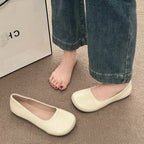Damen Komfortable Ballerinas mit elegantem, glänzendem Obermaterial