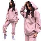 Damen Sportliches Hoodie- und Jogginghosen-Set im lässigen Design mit Kapuze R&B