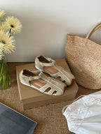 Damen Komfortable Sandalen mit geschlossenen Zehen und modischem Riemen
