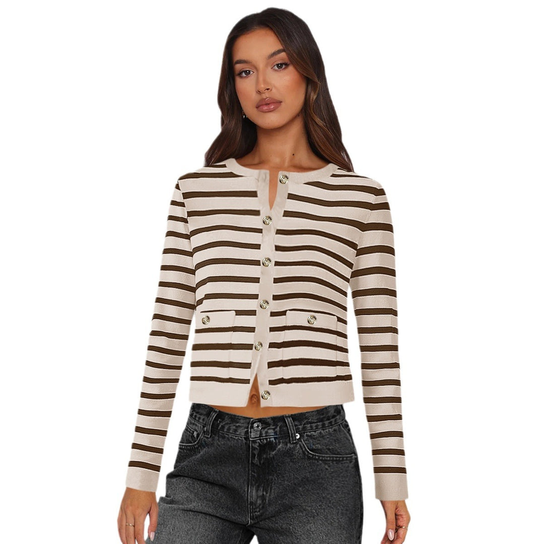 Damen gestreifte Kurzjacke R&B