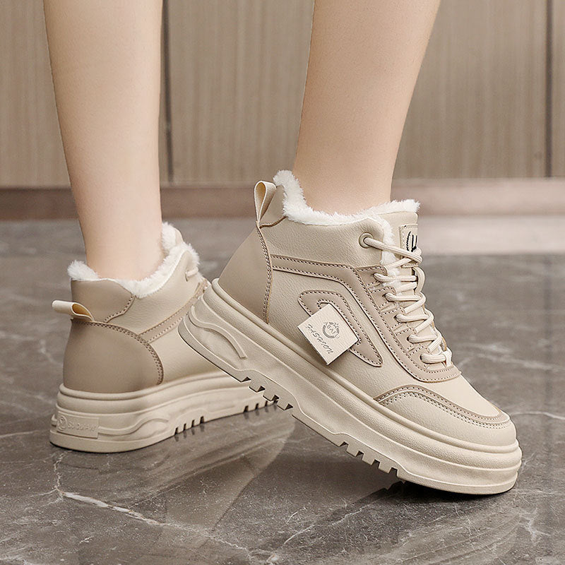 Damen Warmgefütterte High-Top Sneakers mit sportlichem Design R&B