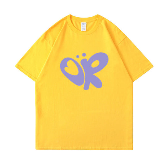 Damen lässiges T-Shirt mit einzigartigem Grafikdruck R&B