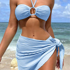 Damen Bandeau-Bikini mit modischem Wickeldesign R&B