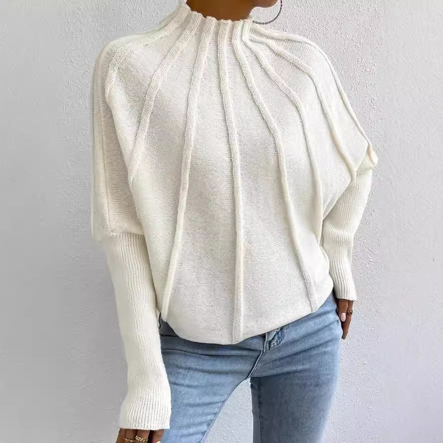 Damen Strickpullover mit hochgeschlossenem Kragen R&B