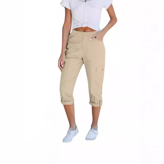 Damen Cargo-Hosen mit elastischem Bund und praktischen Taschen R&B
