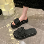 Damen bequeme Mules mit elegantem Rüschendesign R&B