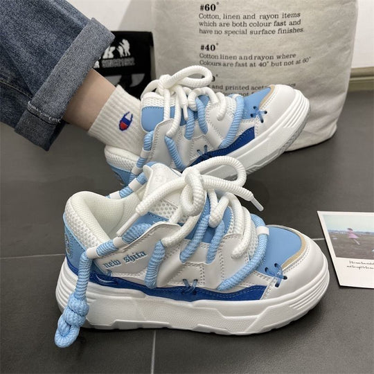 Damen Sportliche Chunky-Sneaker mit innovativem Schnürsystem und rutschfester Sohle R&B