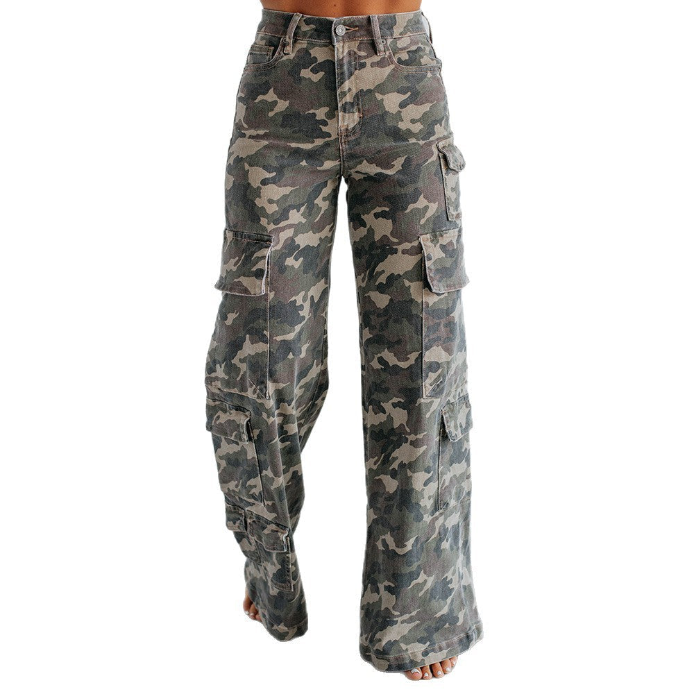 Damen Cargo-Hose mit weitem Schnitt und praktischen Taschen R&B