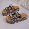 Damen Modische Riemensandalen mit kunstvollen Perlen-Details R&B
