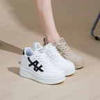 Damen Plattform Sneakers mit atmungsaktivem Obermaterial und stoßdämpfender Sohle R&B