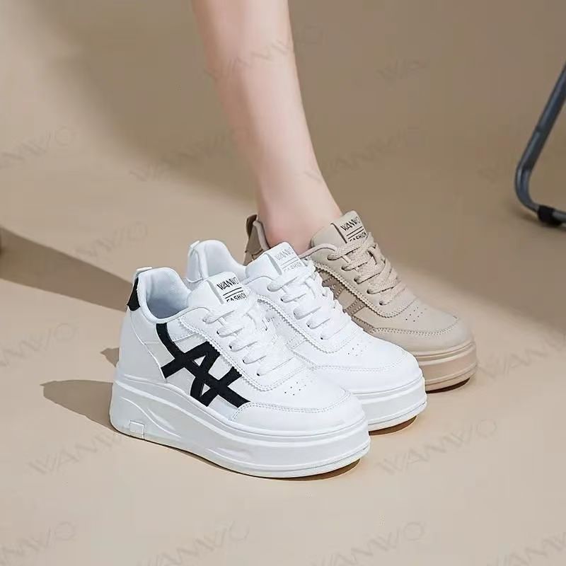 Damen Plattform Sneakers mit atmungsaktivem Obermaterial und stoßdämpfender Sohle R&B