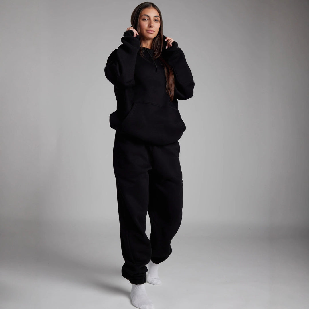 Damen entspannender Hoodie mit integrierter Schlafaugenmaske R&B
