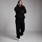 Damen nan Kapuzensweatshirt mit integrierter Schlafblende und weichem Fleece-Innenfutter R&B