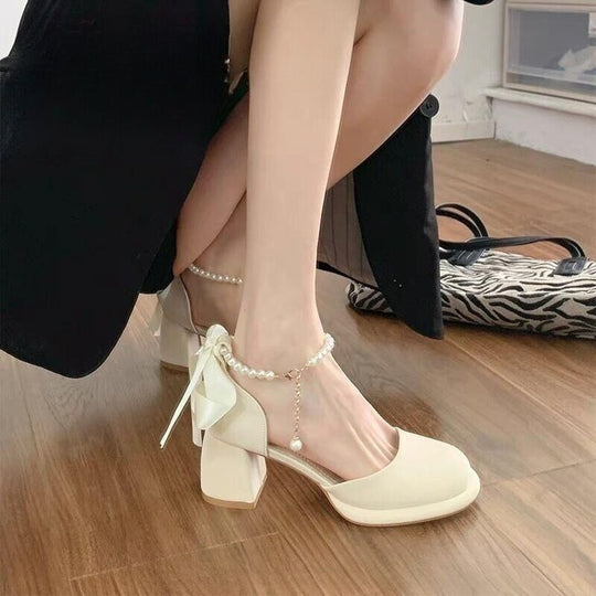 Damen Elegante Pumps mit modischem Fesselriemen und hochwertiger Sohle R&B