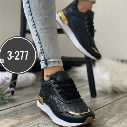 Damen Sportliche Sneakers mit glänzenden Akzenten und dämpfender Sohle R&B