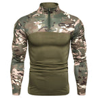 Herren Sportlicher Langarmpullover mit hohem Kragen und Reißverschluss