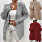 Damen Strickjacke mit offenem Schnitt und luxuriösem Texturmuster R&B