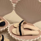 Damen Slides mit breitem Riemen und komfortabler Sohle R&B