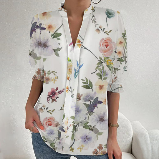 Damen Bluse mit elegantem Floral-Design R&B
