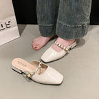 Damen elegante Slingback-Mules mit modischem Absatz